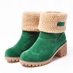 M.O.I Bottes de cheville en peluche chaleureuse hivernale des femmes