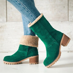 M.O.I Botas de lujo de peluche cortos de lujo de Women's Winter Winter