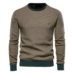 Männer lässig kontrastfarben trendy Pullover Strickwege