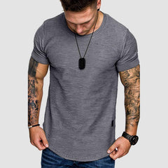 T-shirt en coton en bambou de taille européenne pour hommes