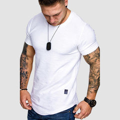 T-shirt en coton en bambou de taille européenne pour hommes