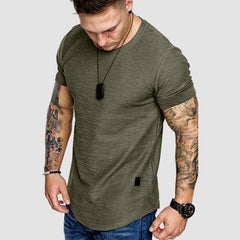 T-shirt en coton en bambou de taille européenne pour hommes